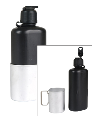 Schweizer Feldflasche mit Becher02 Schweizer Feldflasche mit Becher02
